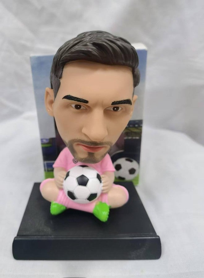 سلسلة مفاتيح مميزة، مجسم هزاز للوحة القيادة في السيارة مع حامل للهاتف المحمول، ديكور منزلي ومكتبي (ميسي)